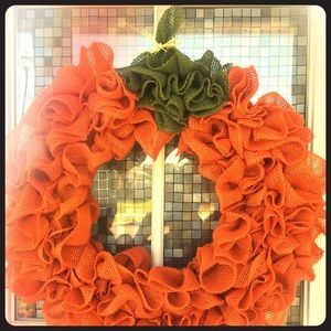 Homemade burlap wreaths